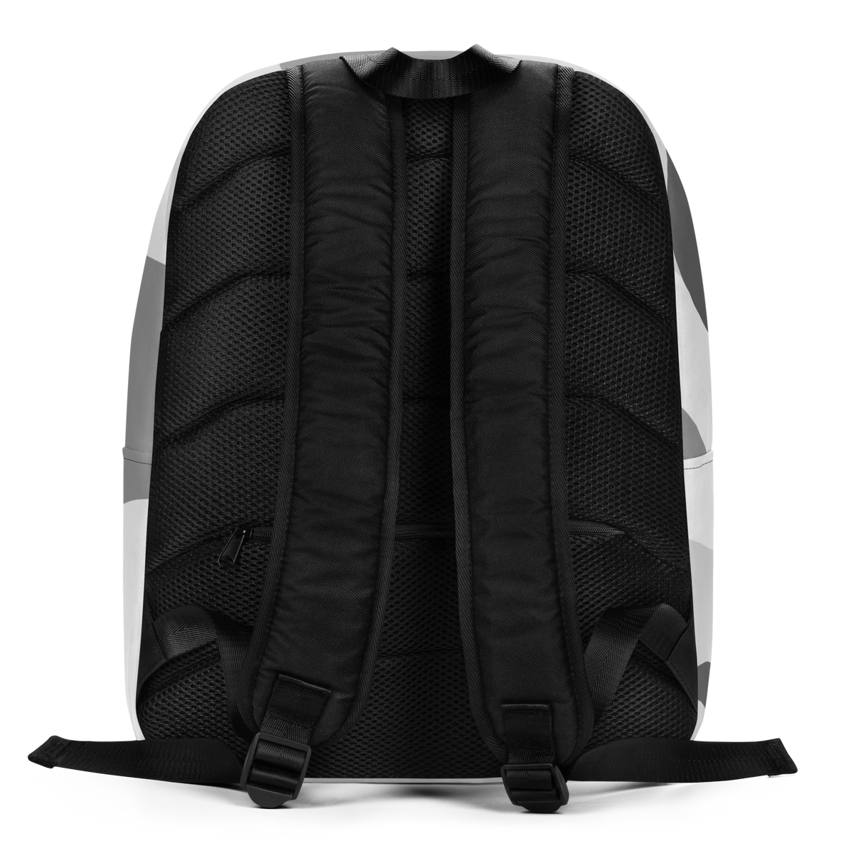Black padded backpack back with two adjustable shoulder straps