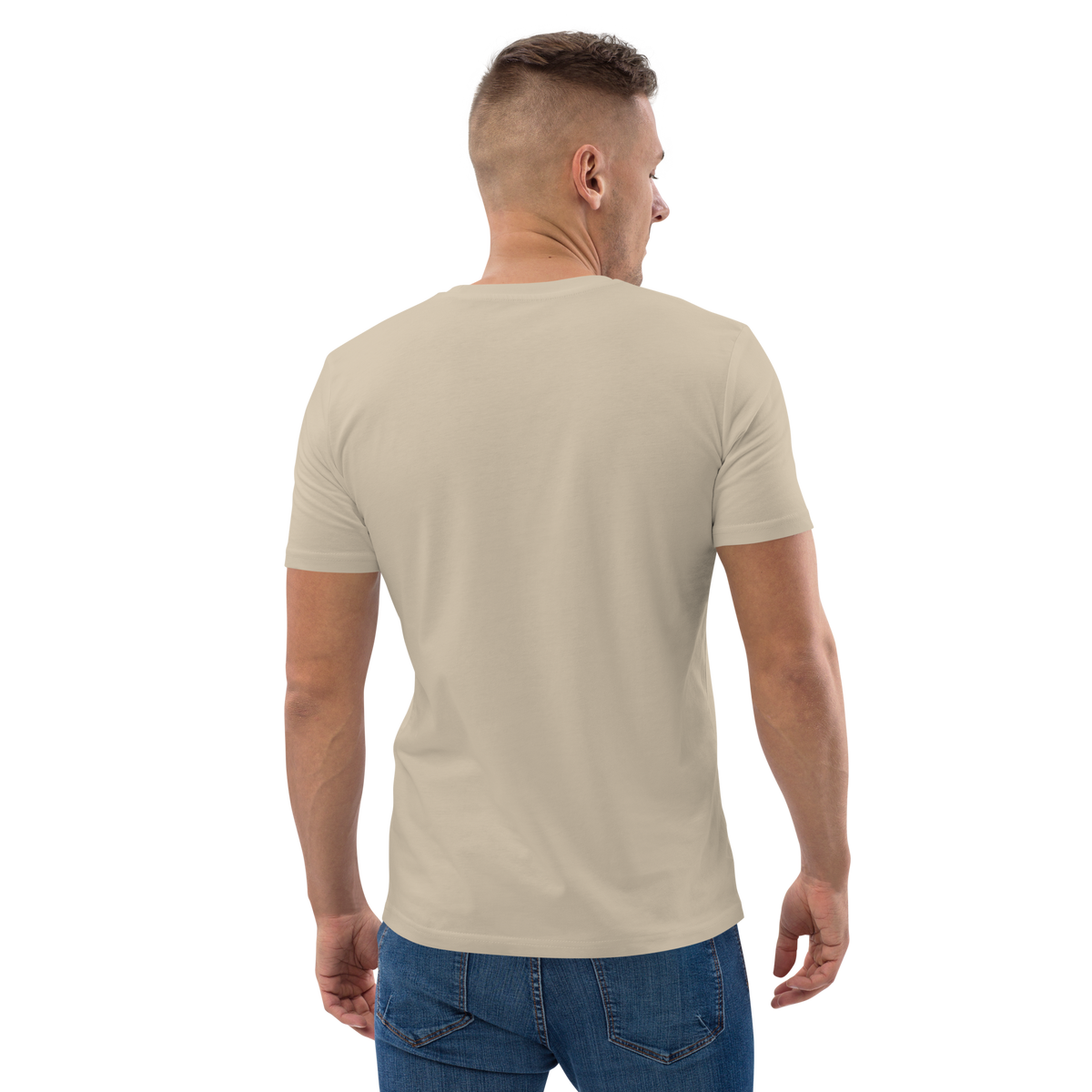 Desert dust Split Face graphic tee back view, no visible front print