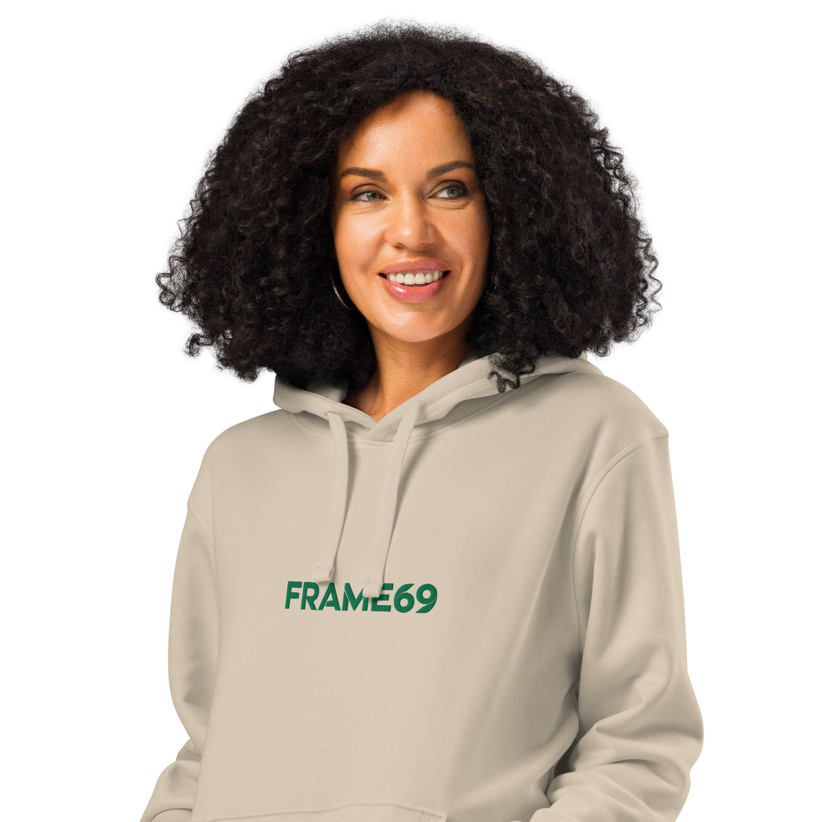 Desert dust pullover hoodie with hood and drawstring, logo on chest